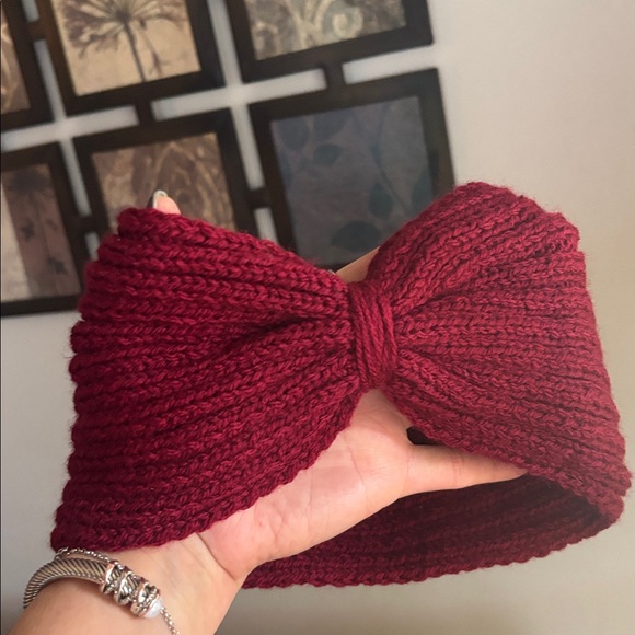 Beautiful 100% HANDMADE CROCHETED & WOOL Butterfly warm headband - Picture 2 of 9